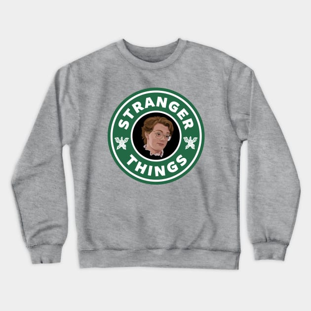 Stranger Things Barb Coffee Crewneck Sweatshirt by Rebus28